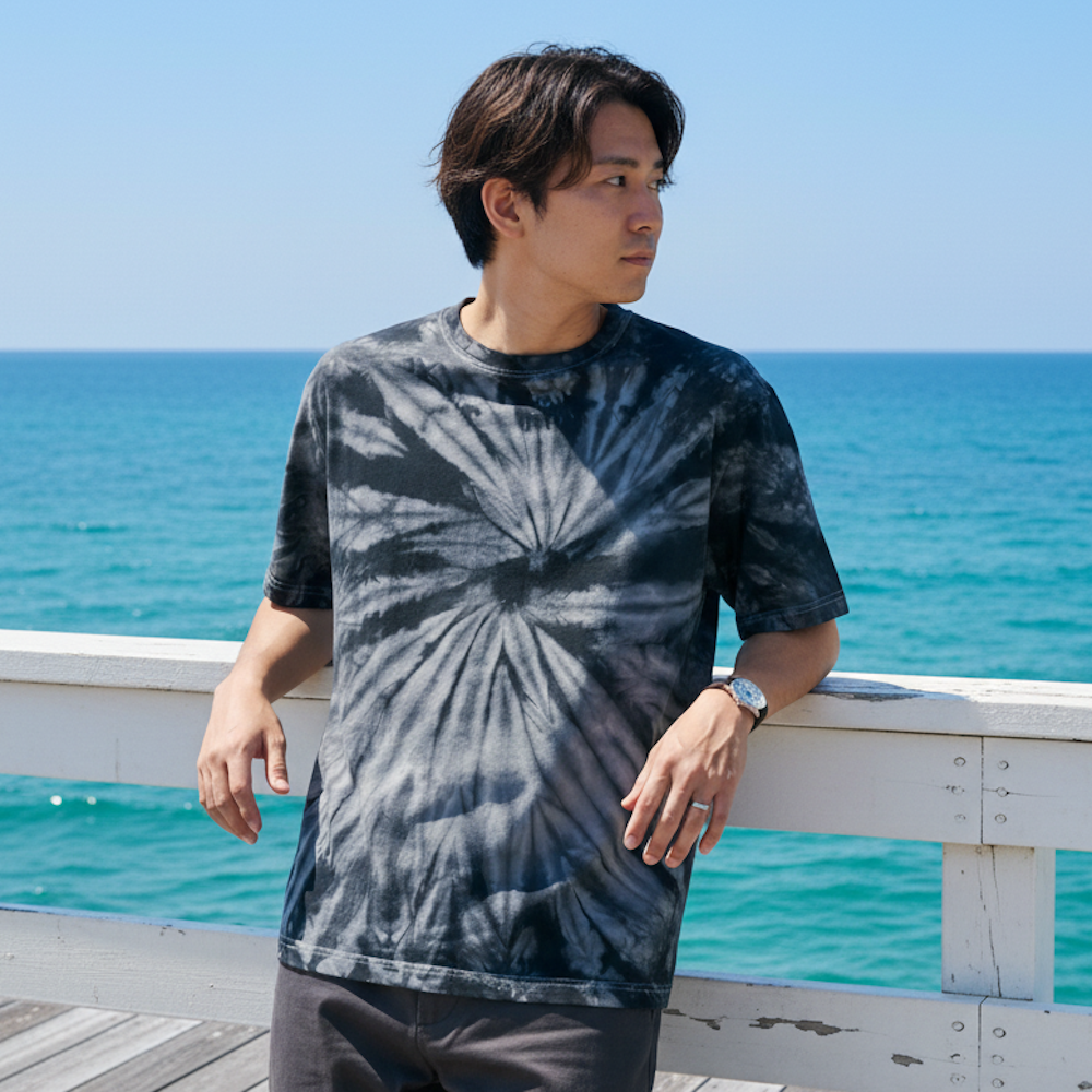 アートスパイラル染め Tシャツ