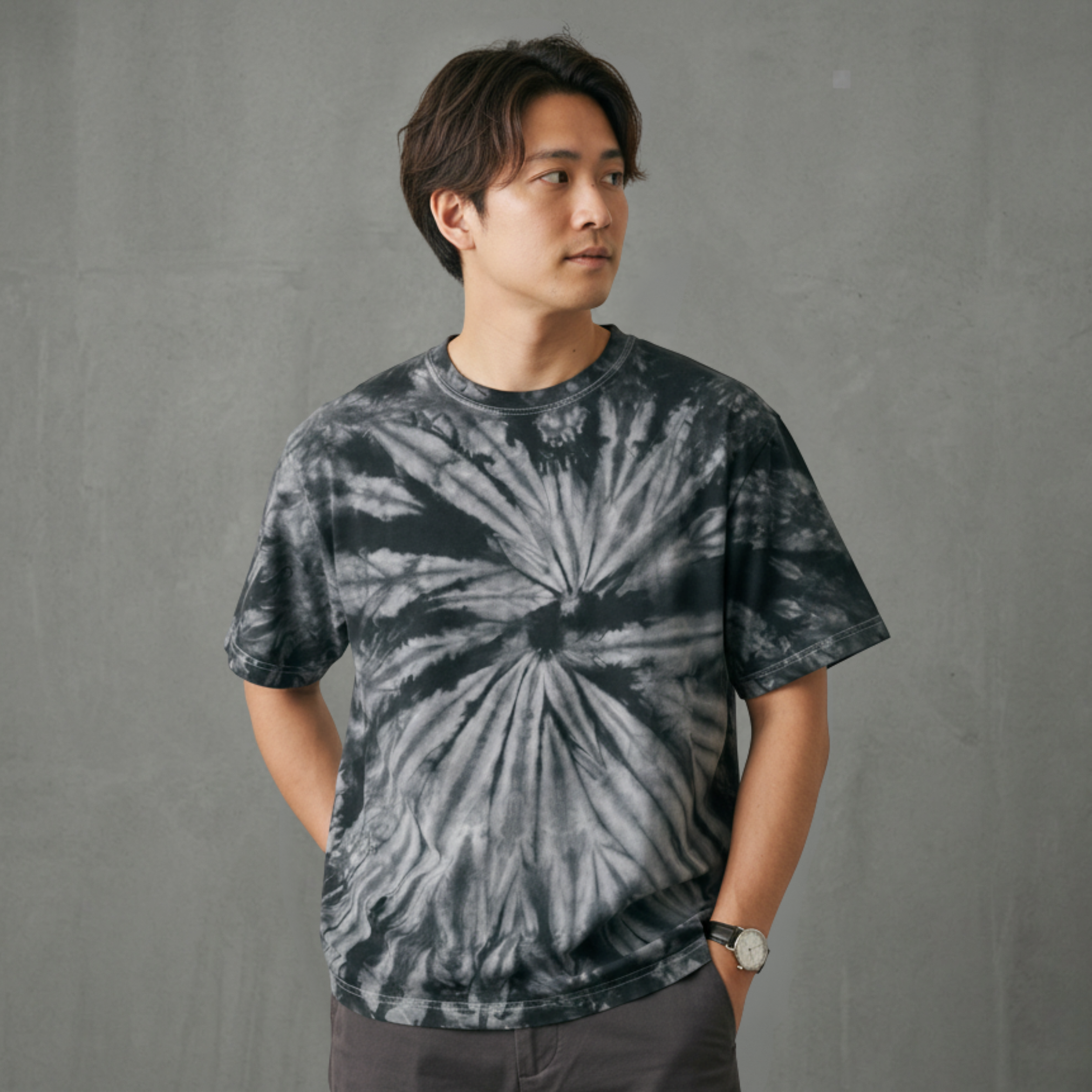 アートスパイラル染め Tシャツ