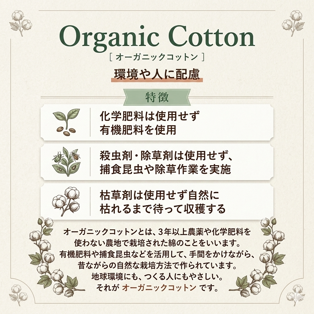 オーガニック クルーネック Tシャツ